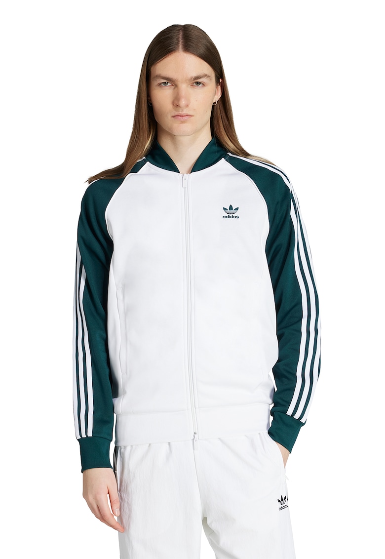 Bluza de trening cu fermoar si logo