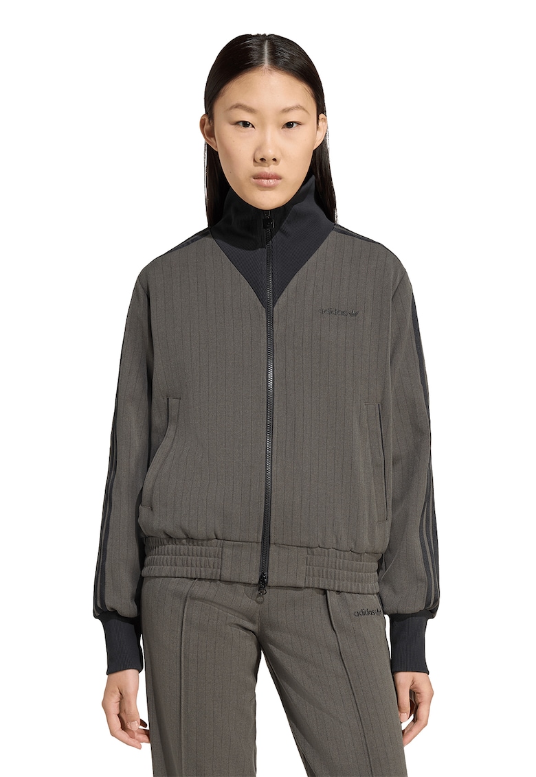 Bluza de trening cu fermoar si guler inalt