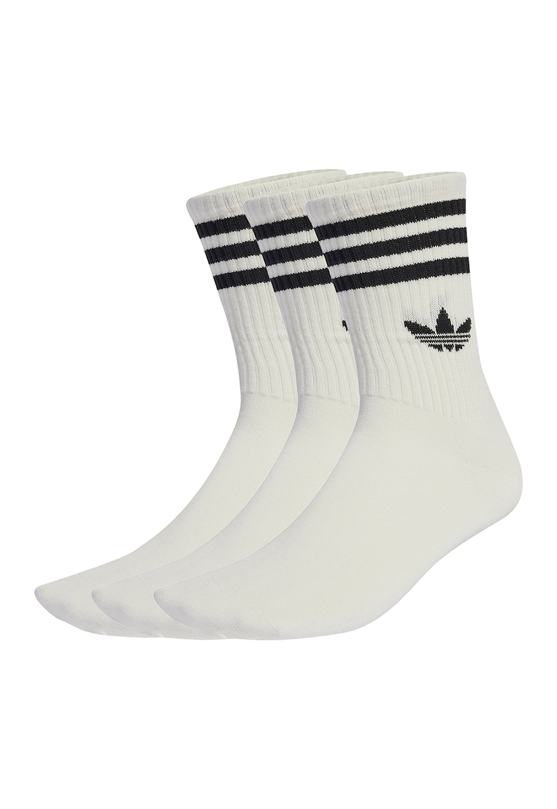 Set de sosete lungi unisex cu detaliu logo - 3 perechi