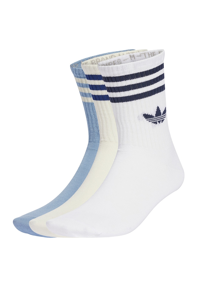 Set de sosete lungi unisex cu detaliu logo - 3 perechi