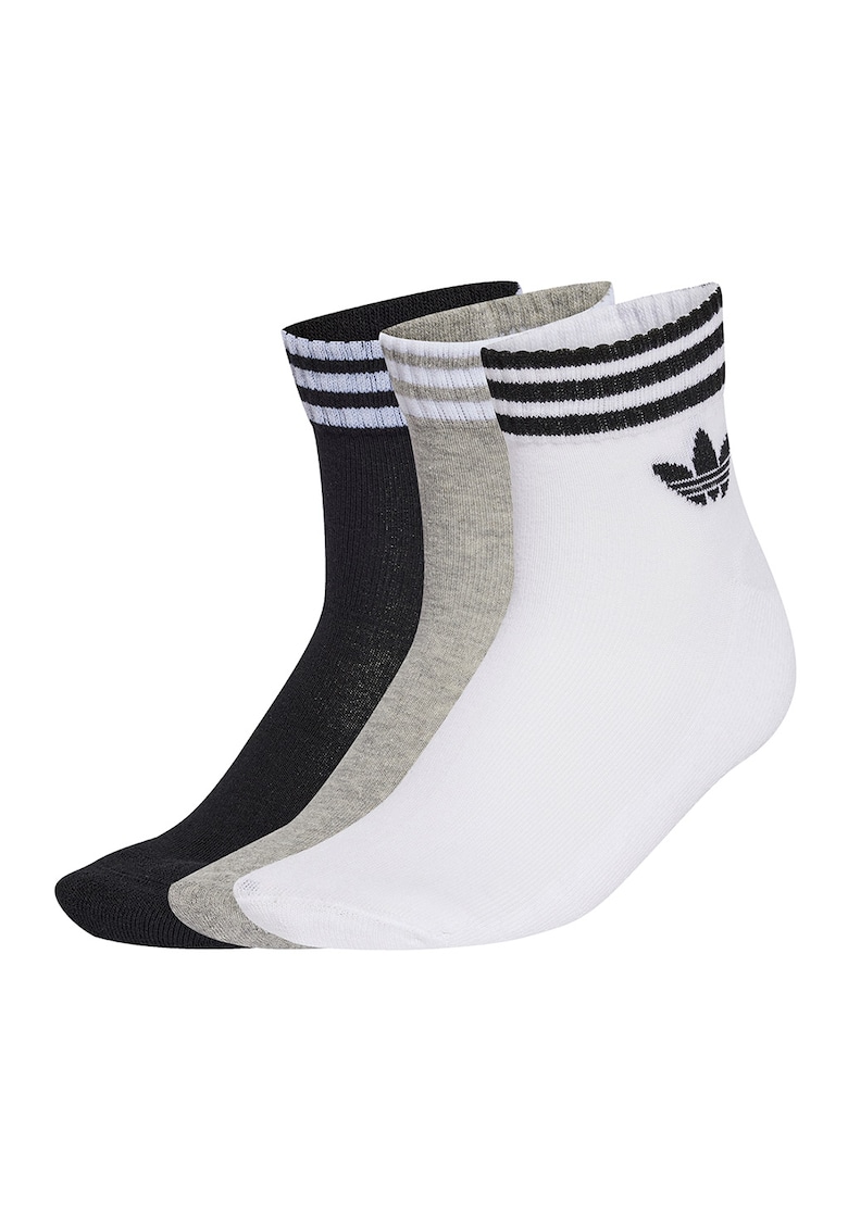 Set de sosete scurte unisex - 3 perechi - Negru stins