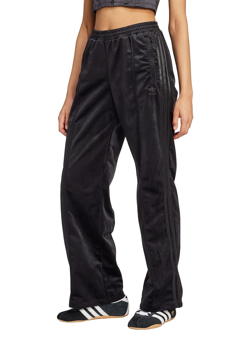 Pantaloni de trening din velur cu dungi laterale
