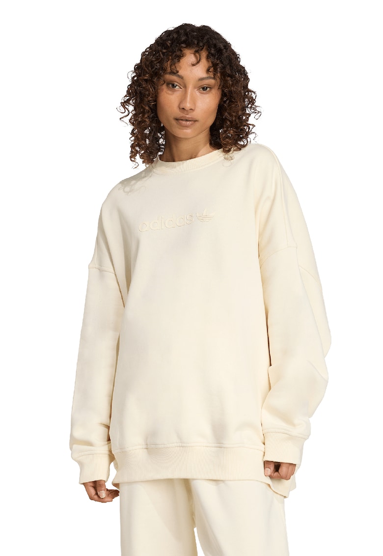 Bluza de trening lejera cu logo - Alb fildes