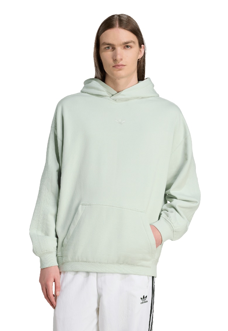 Hanorac din bumbac cu logo brodat