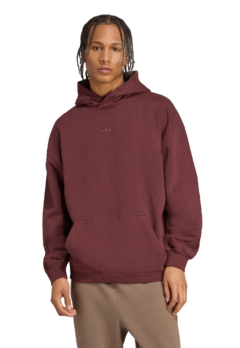 Hanorac din bumbac cu logo brodat