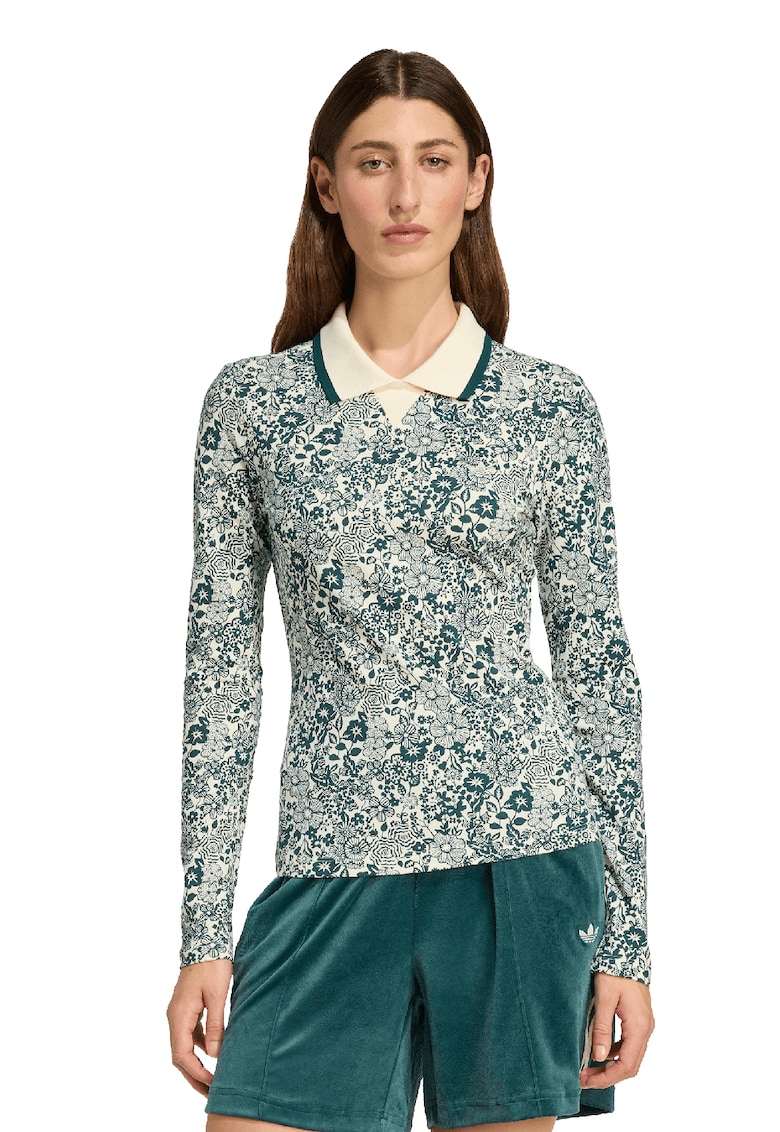 Bluza polo cu imprimeu Liberty