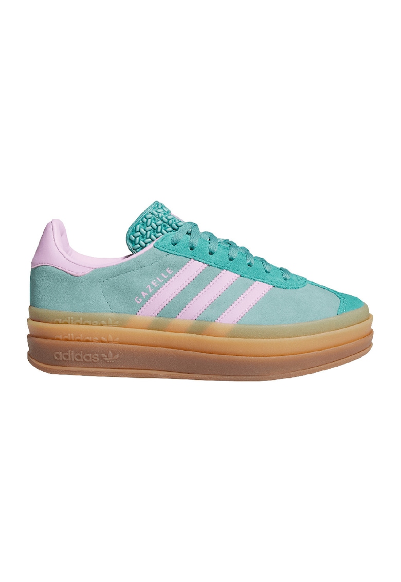 Pantofi sport flatform din piele intoarsa cu garnituri din material sintetic Gazelle Bold