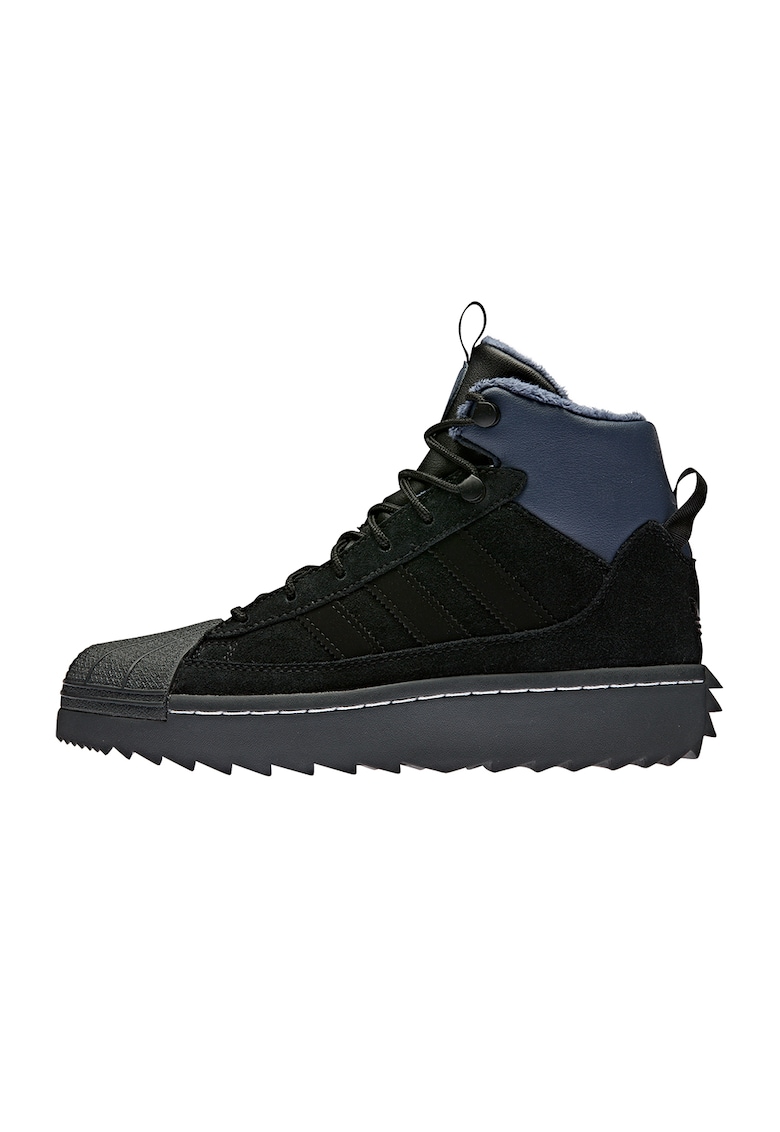 Pantofi sport high-top wedge Superstar Winter Trek - Negru/Albastru indigo