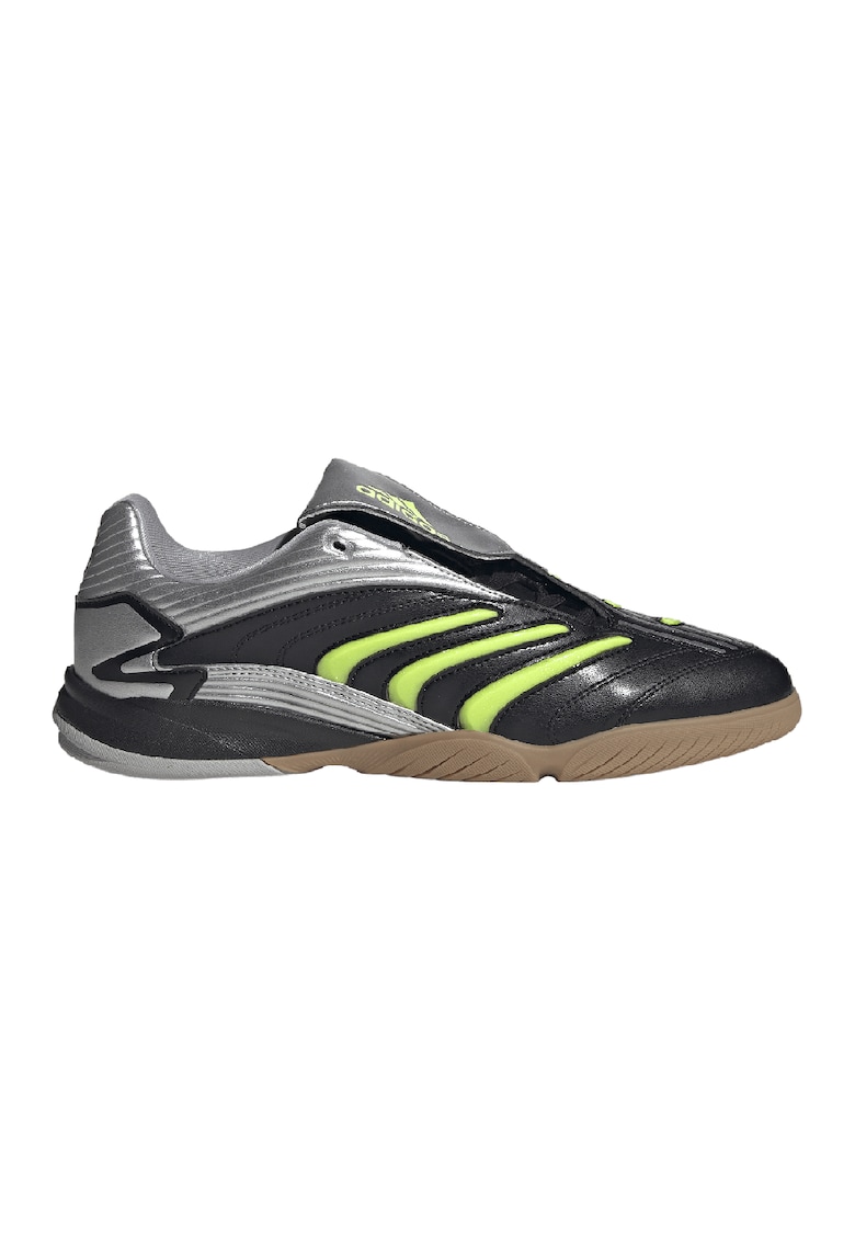 Pantofi sport din piele ecologica Predator - Negru/Verde lime/Argintiu