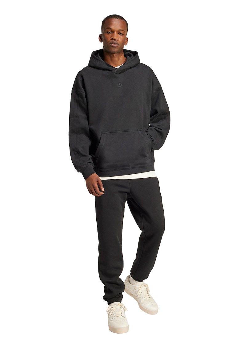 Hanorac din bumbac cu logo brodat