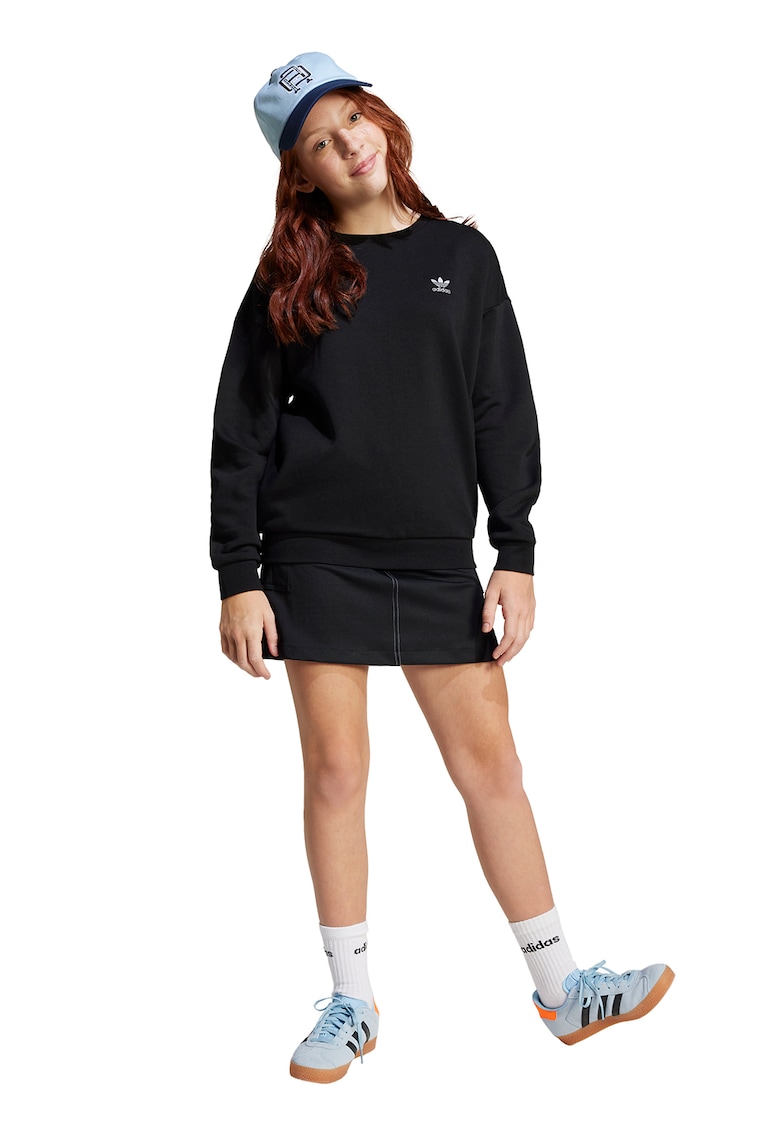 Bluza de trening lejera cu logo - Negru