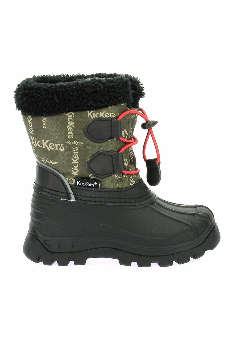 Cizme medii cu blana sintetica - Verde inchis