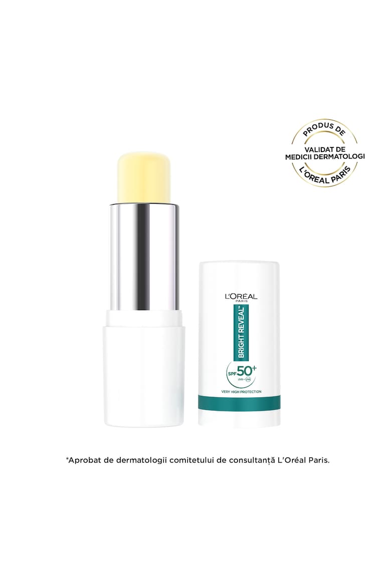 Baton Solid UV zilnic  Bright Reveal - protectie solara foarte ridicata SPF 50+ - contine Vitamina E - Anti Pete pigmentare - invizibil peste machiaj - 9 ml