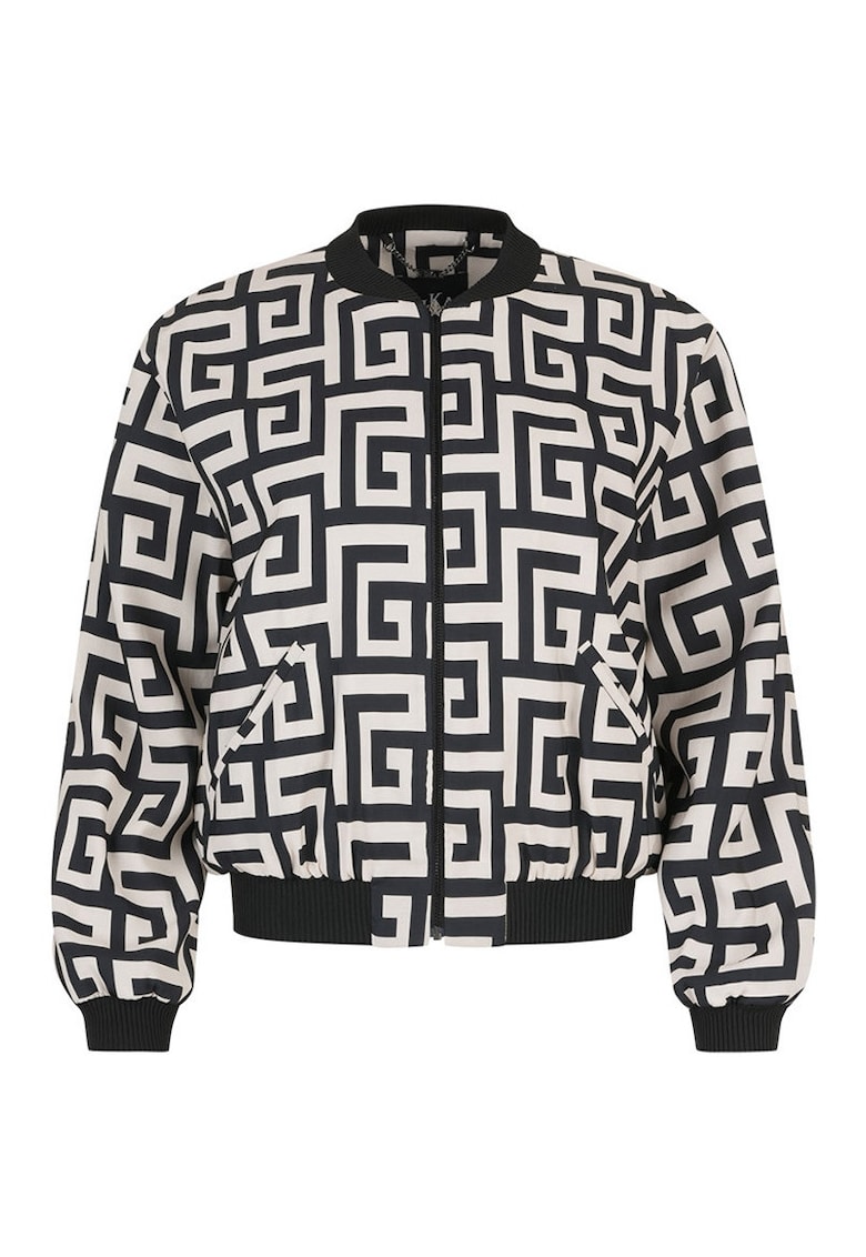 Jacheta bomber cu imprimeu geometric