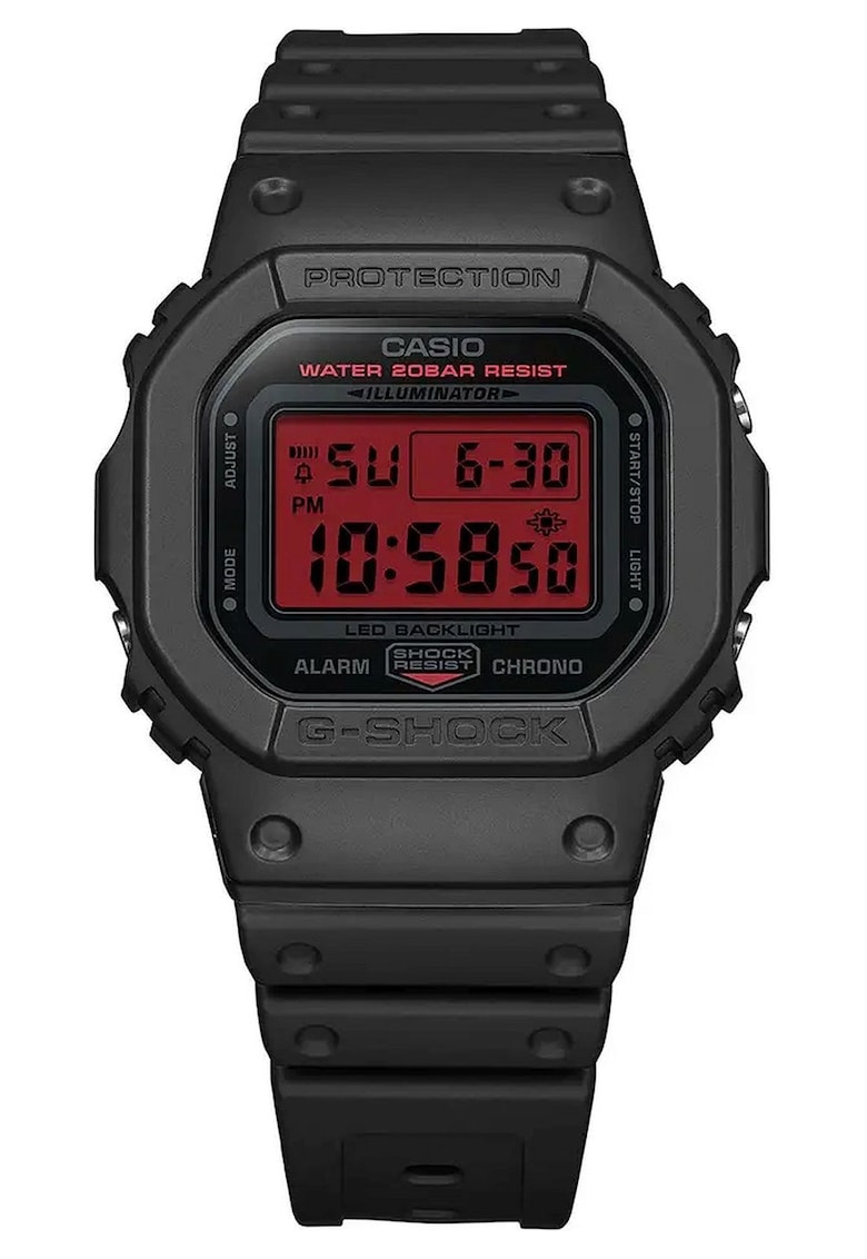 Ceas G-SHOCK DW-5600BBR-1ER - sport - negru - rosu - 43mm - rezistent la apa 200m