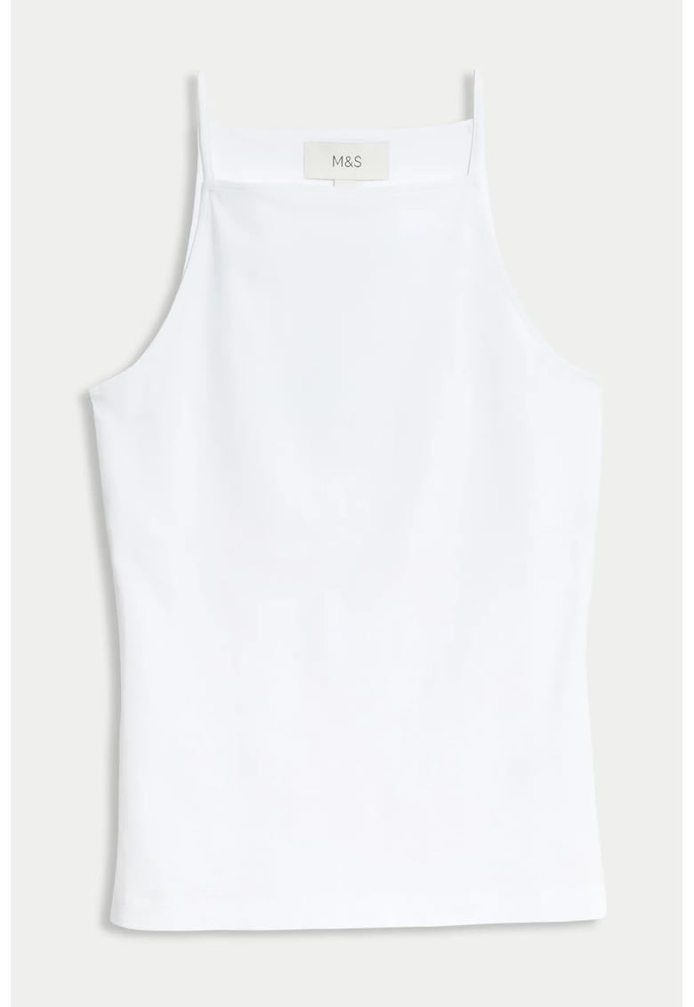 Marks Spencer Top cu decolteu patrat - Alb optic