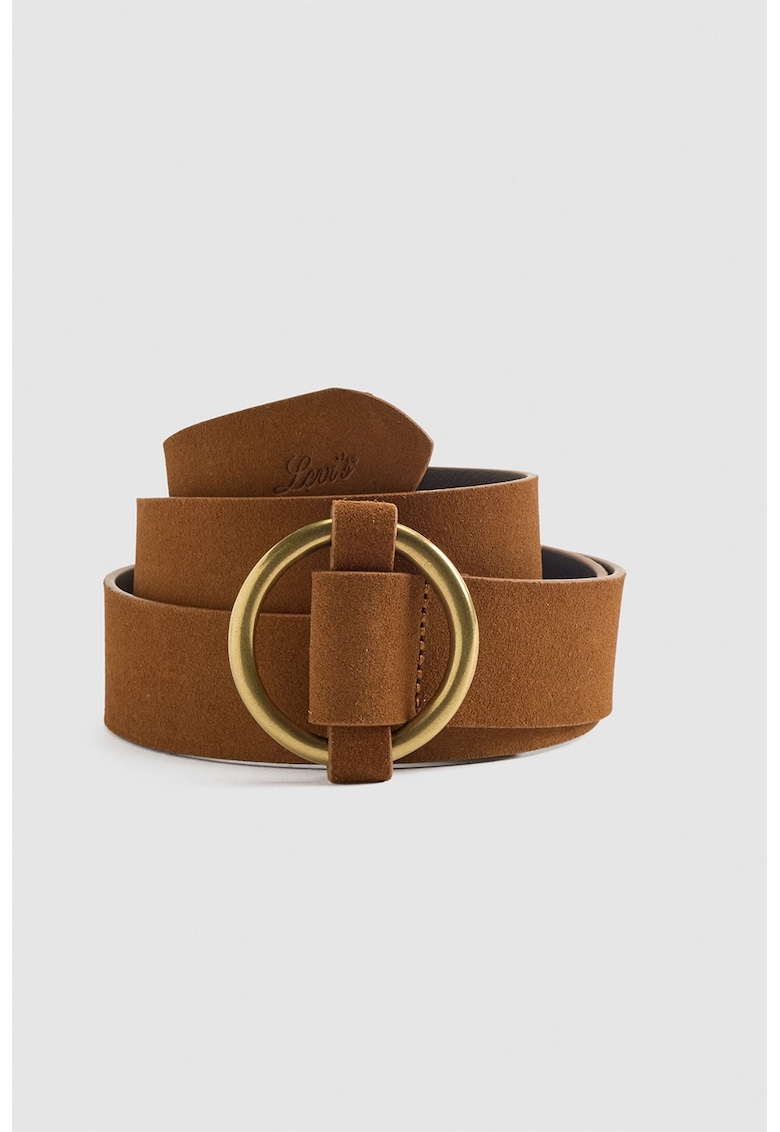 Curea de piele intoarsa - Caramel