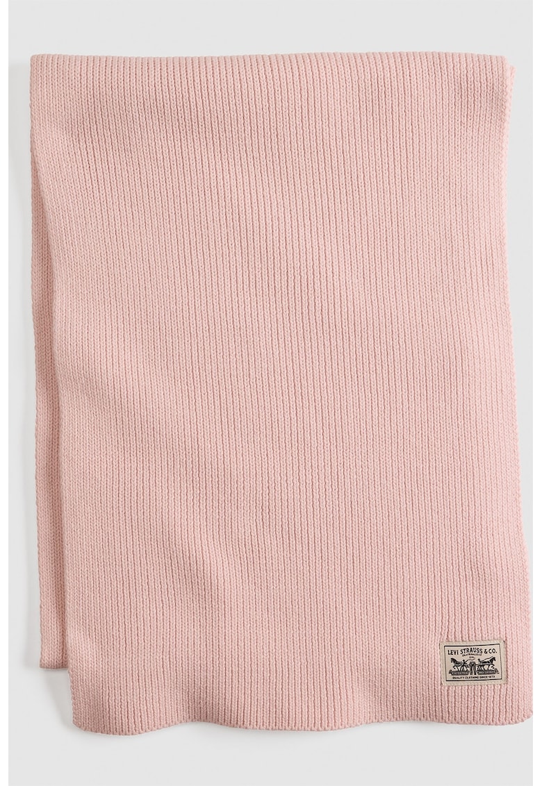 Fular tricotat cu aplicatie logo