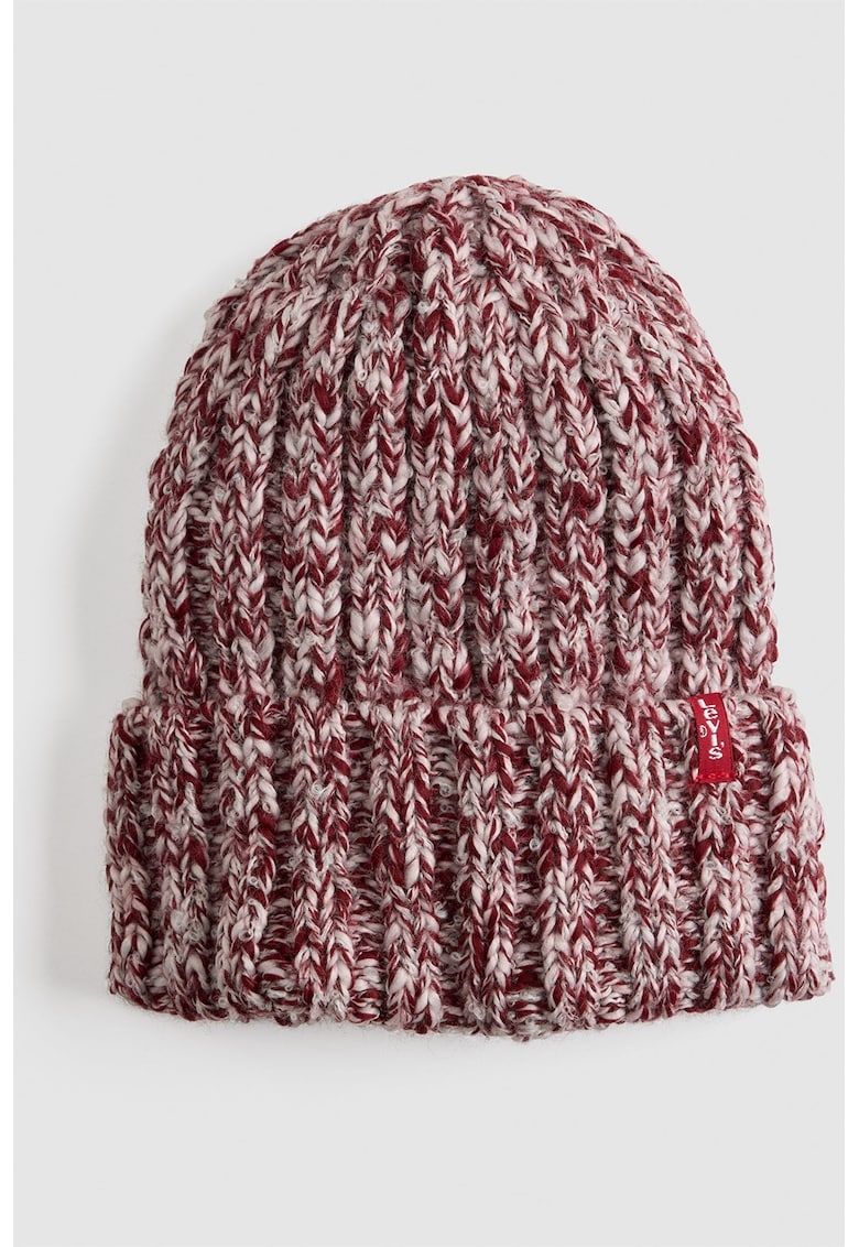 Levi's Caciula crosetata - Alb/Visiniu