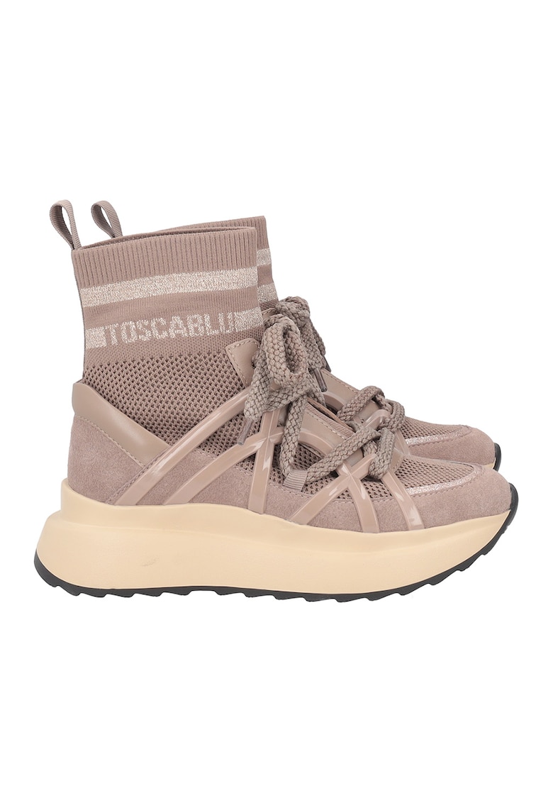 Pantofi sport slip-on cu model cu partea superioara din material textil