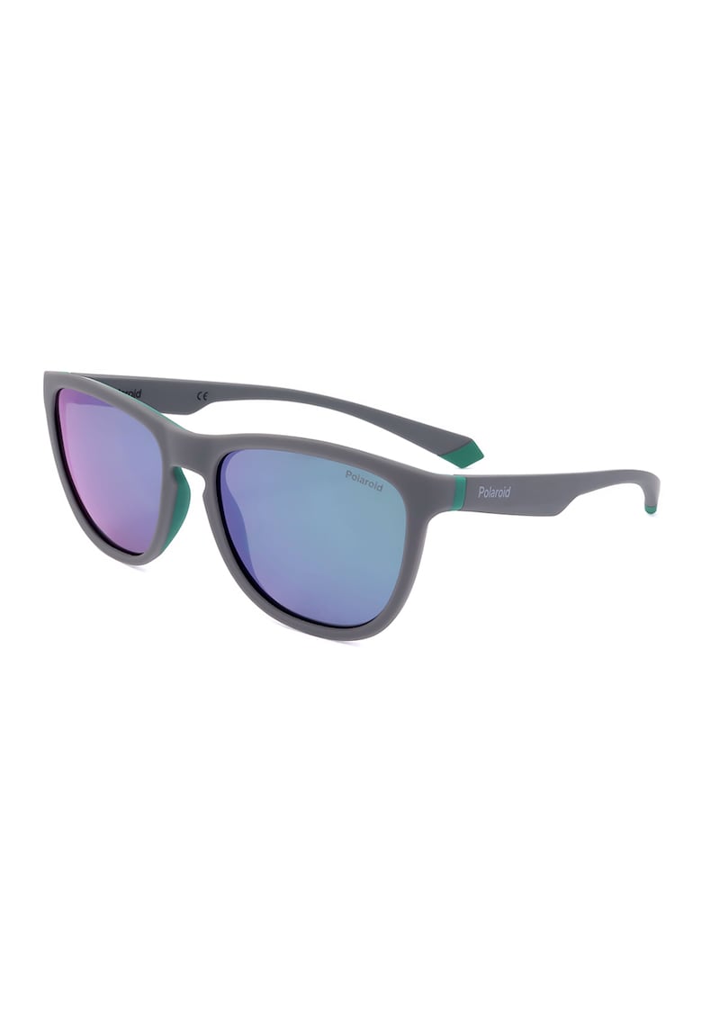 Ochelari de soare wayfarer polarizati cu model unisex - Gri inchis