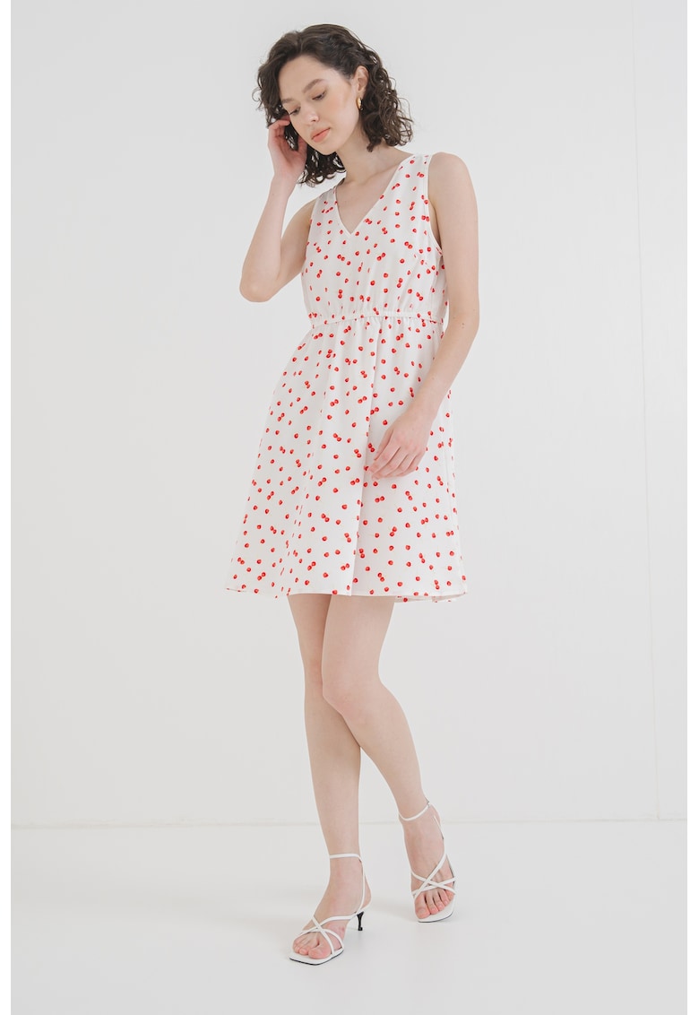 Rochie cu imprimeu si decolteu in V Sara