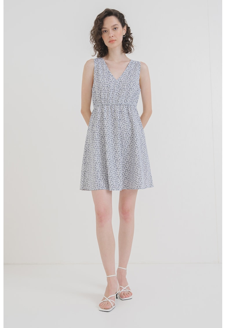 Rochie cu imprimeu si decolteu in V Sara