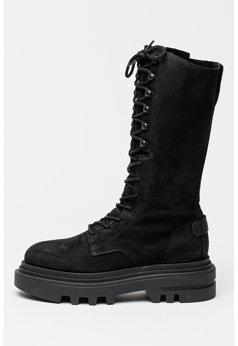 Cizme mid-calf din piele