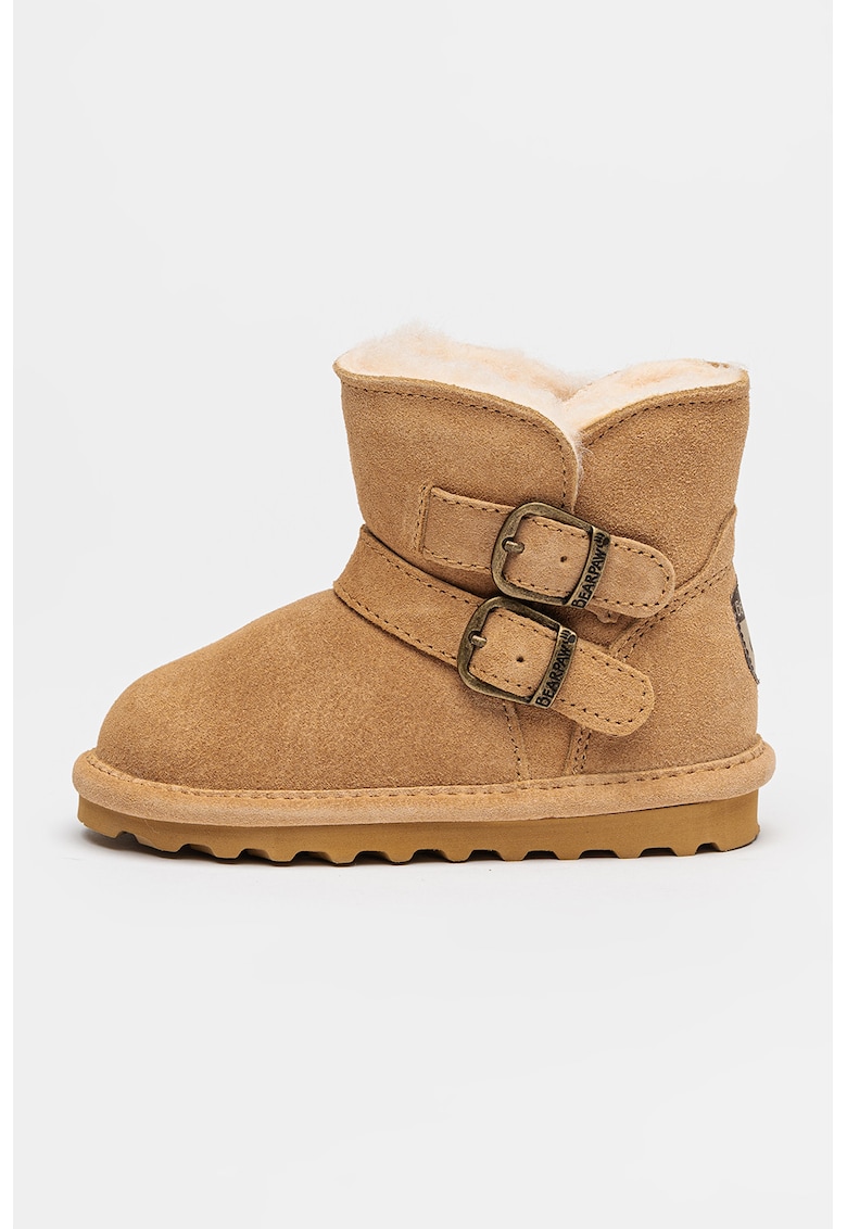 Ghete slip-on de piele intoarsa Katya - Caramel