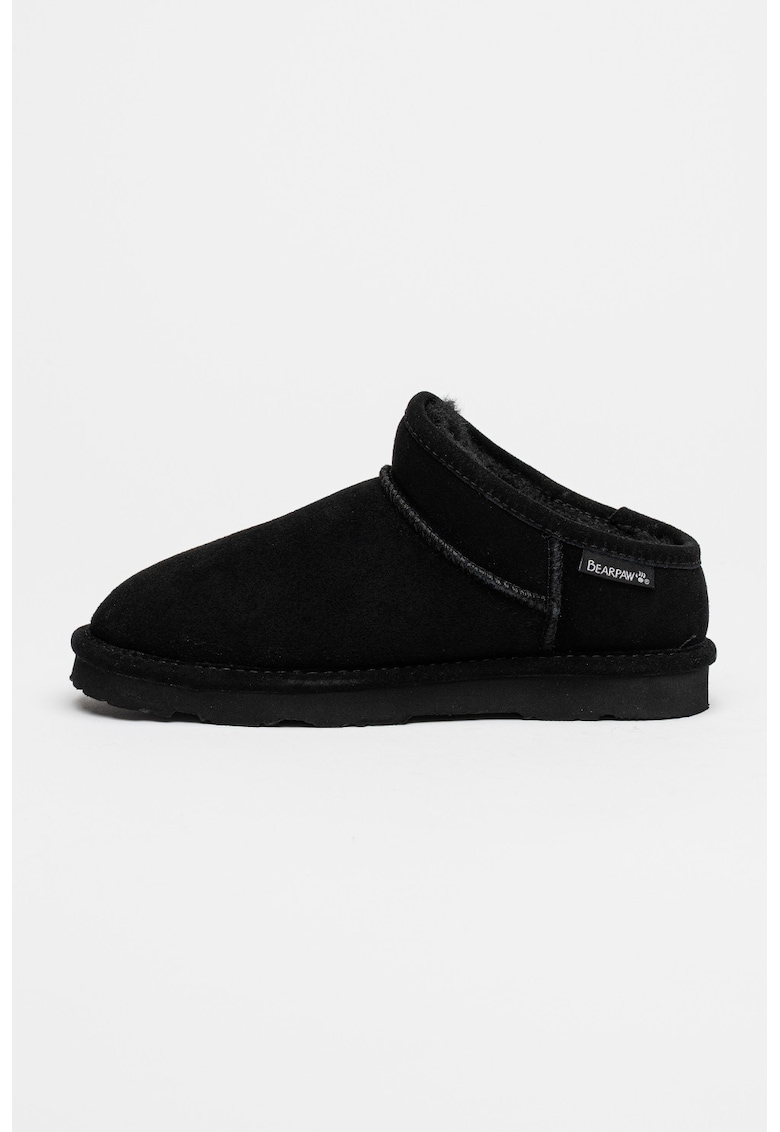 Ghete slip-on din piele intoarsa - Negru