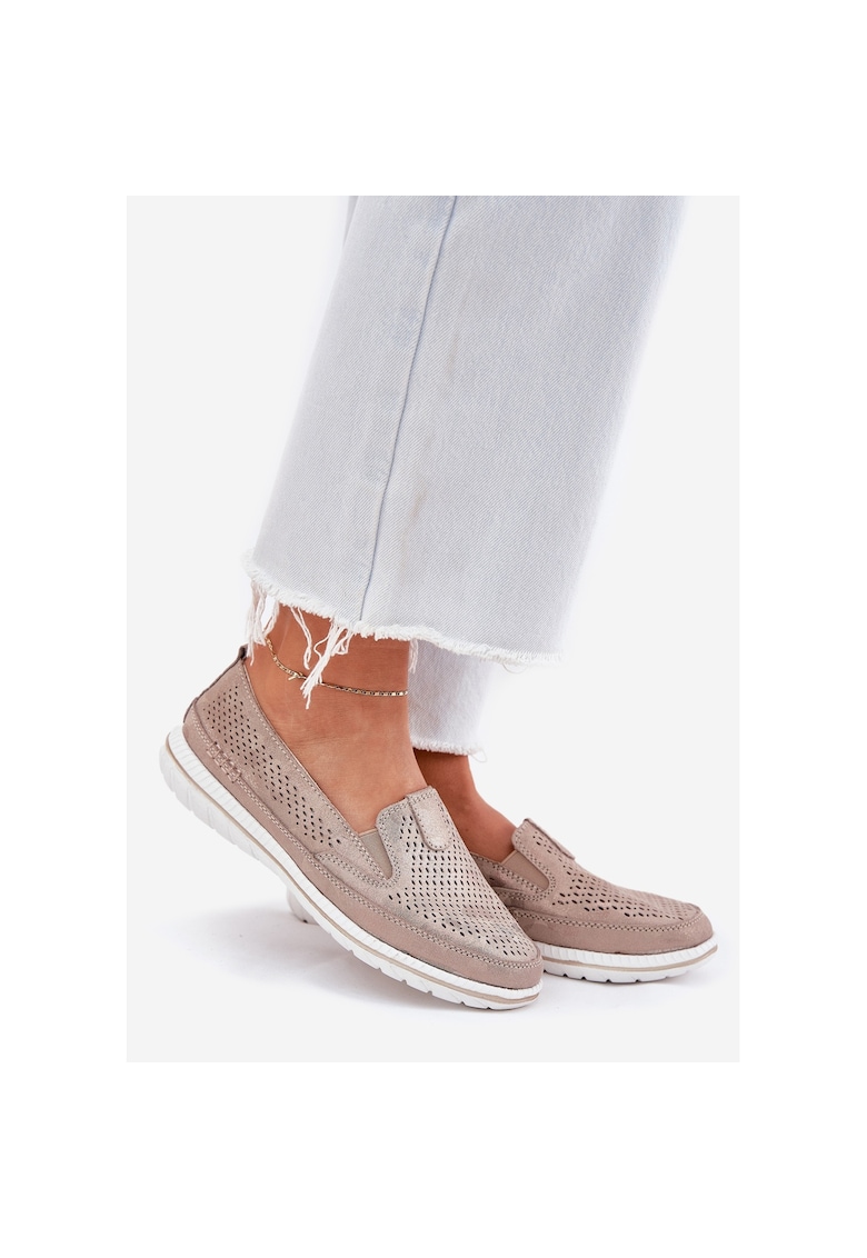 Pantofi mocasini pentru femei -  BM224807 - De aur