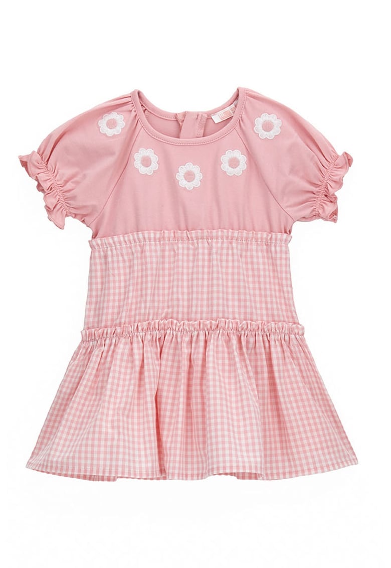 Rochie cu model in carouri si fermoar