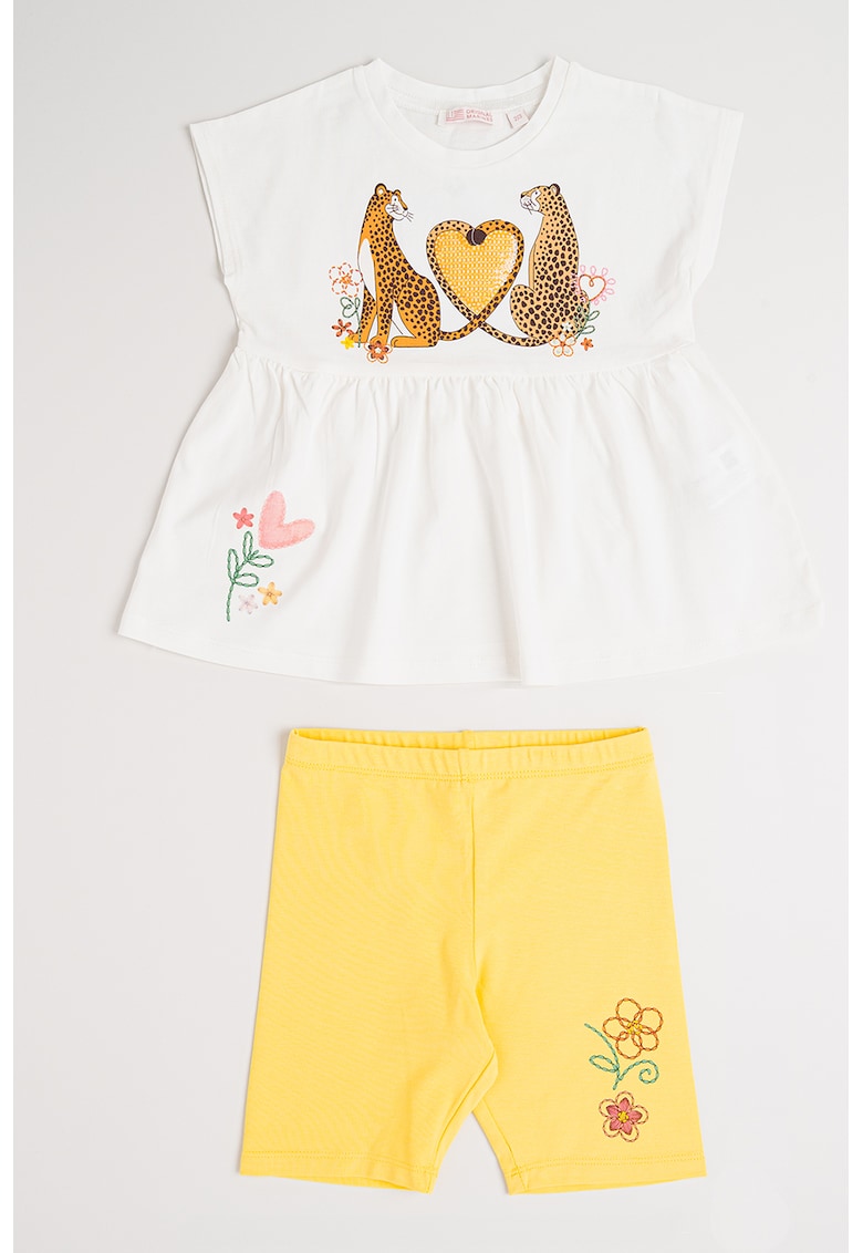 Set de imbracaminte cu imprimeu grafic - 2 piese