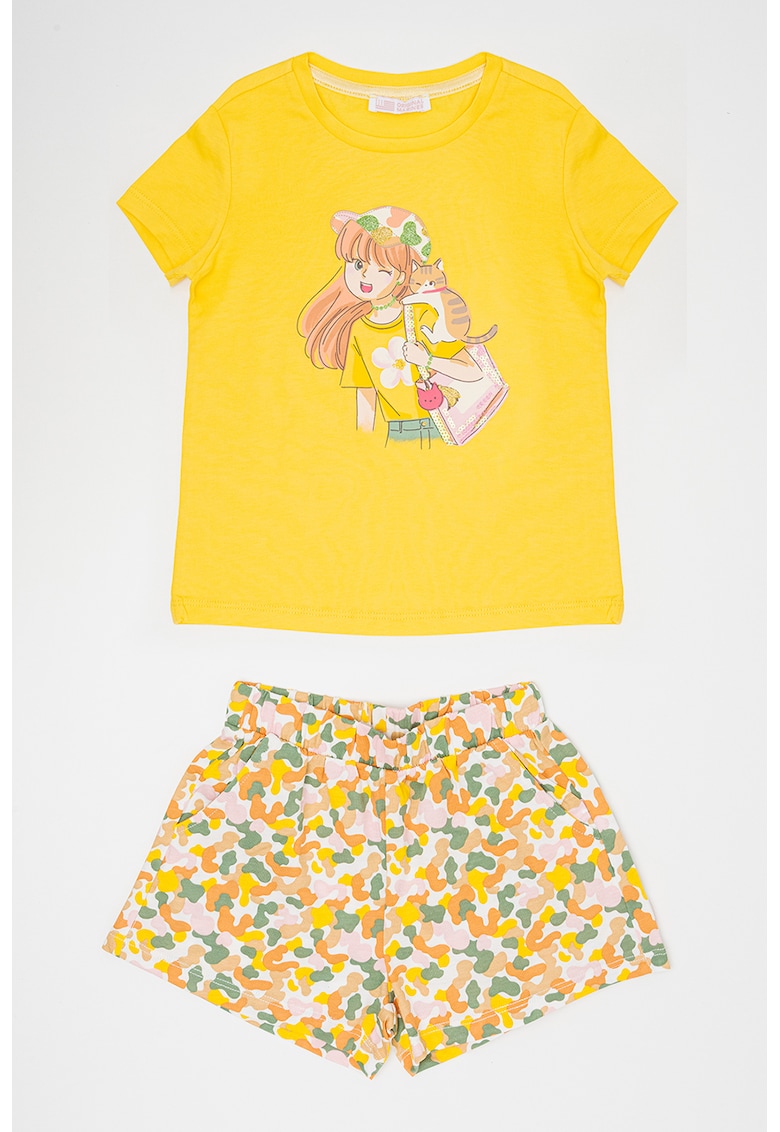 Set de imbracaminte cu model grafic - 2 piese