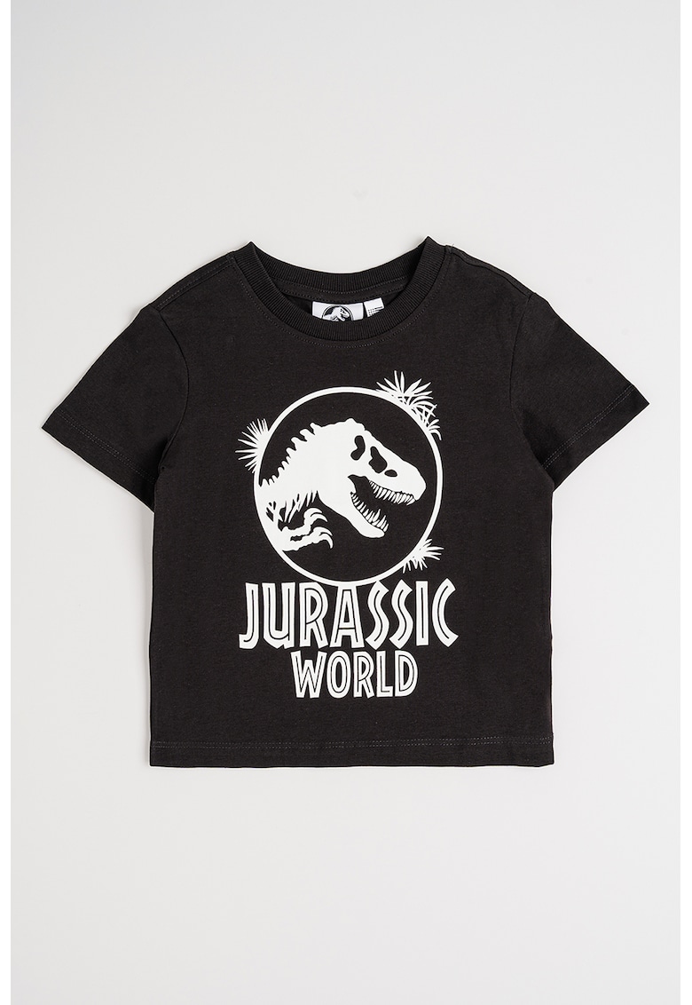 Tricou de bumbac cu imprimeu contrastant