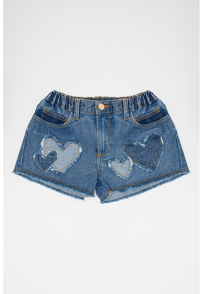 Pantaloni scurti de denim cu aplicatii