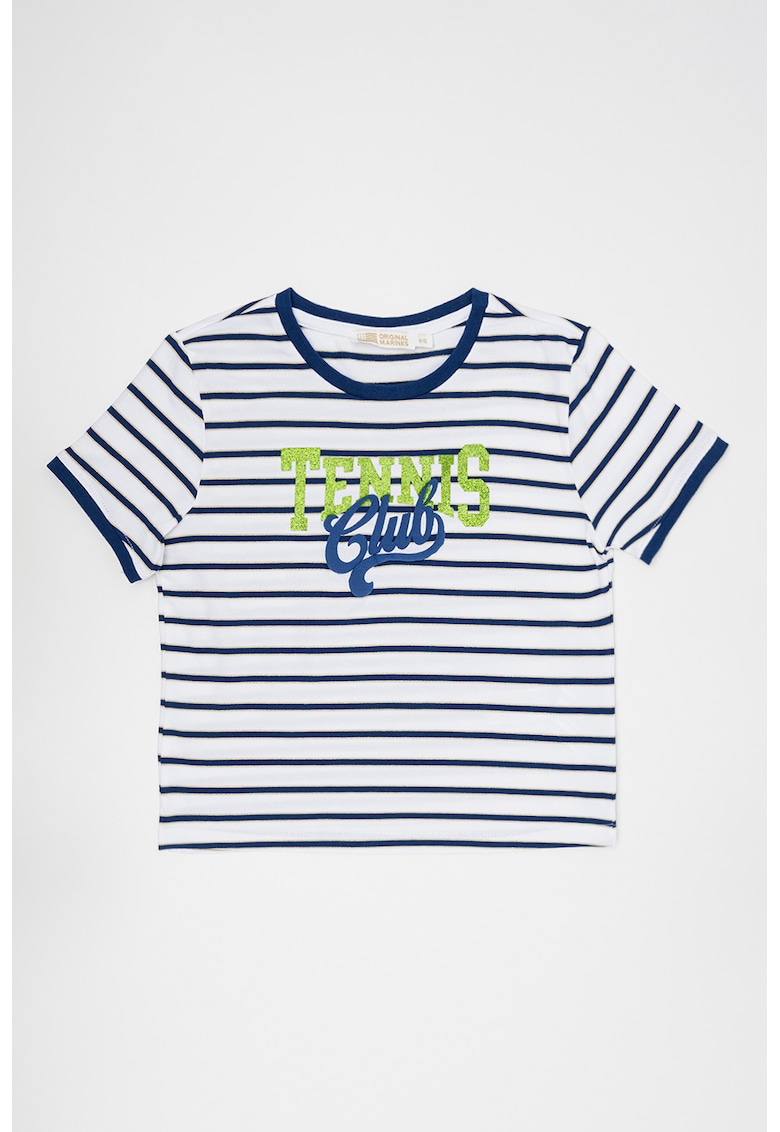 Tricou din amestec de bumbac cu model in dungi Tricou din amestec de bumbac cu model in dungi