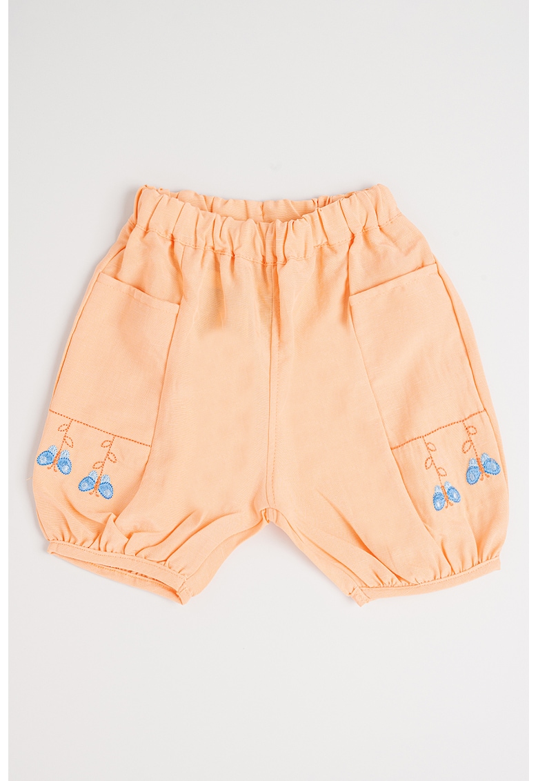 Pantaloni din amestec de in cu buzunare laterale