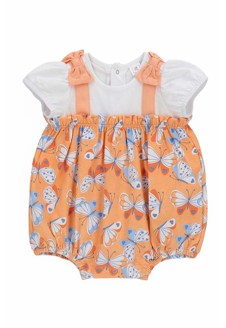 Salopeta scurta cu imprimeu cu fluturi