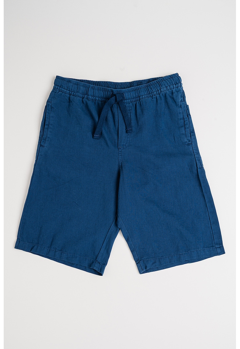 Pantaloni scurti cu snururi - Albastru inchis