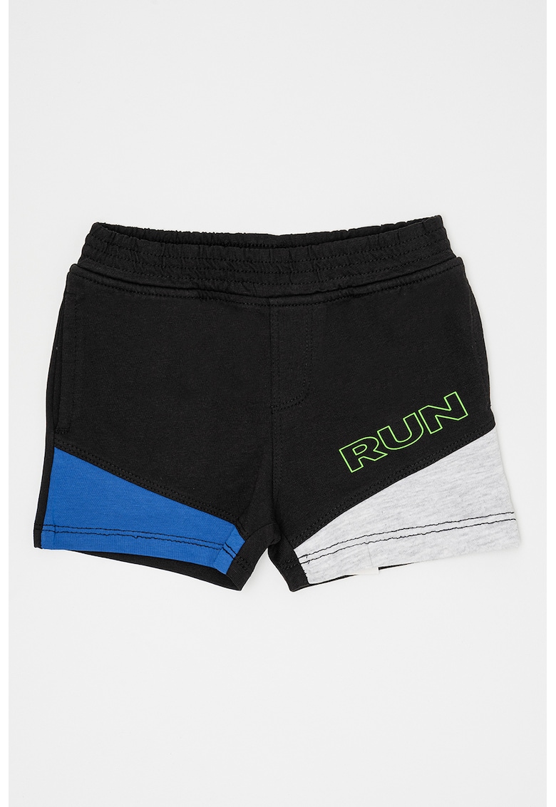 Pantaloni scurti de bumbac cu imprimeu text