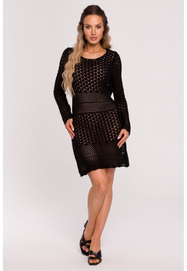 Rochie tricotata cu model ajurat -