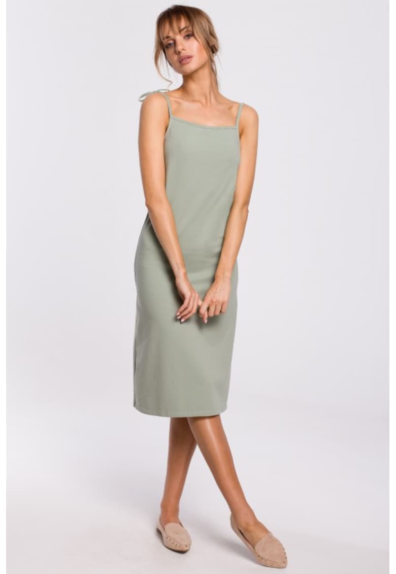 Rochie midi cu bretele subtiri - Rochie midi cu bretele subtiri -