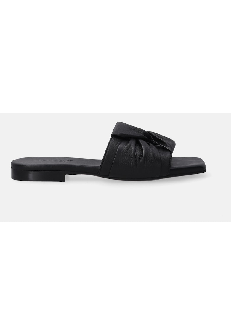 Papuci din piele cu model innodat