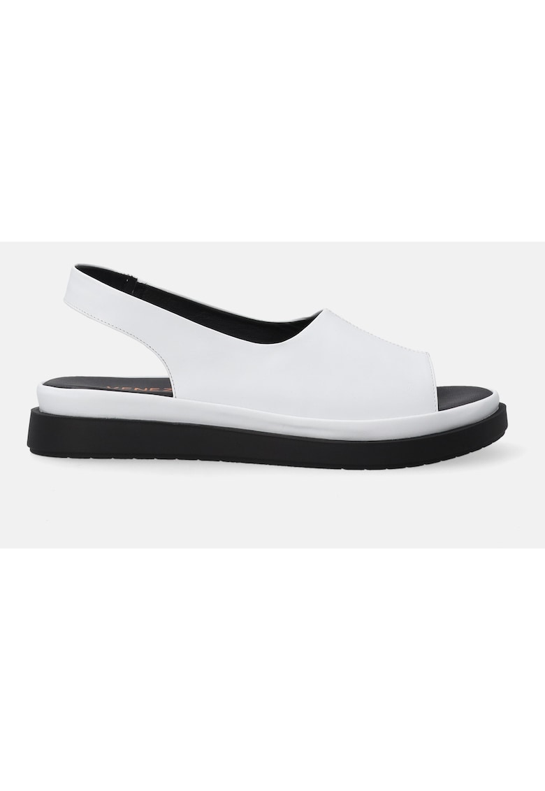 Sandale slingback din piele