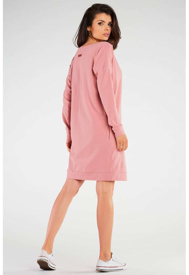 Rochie dama -  Bumbac/Lycra - Roz