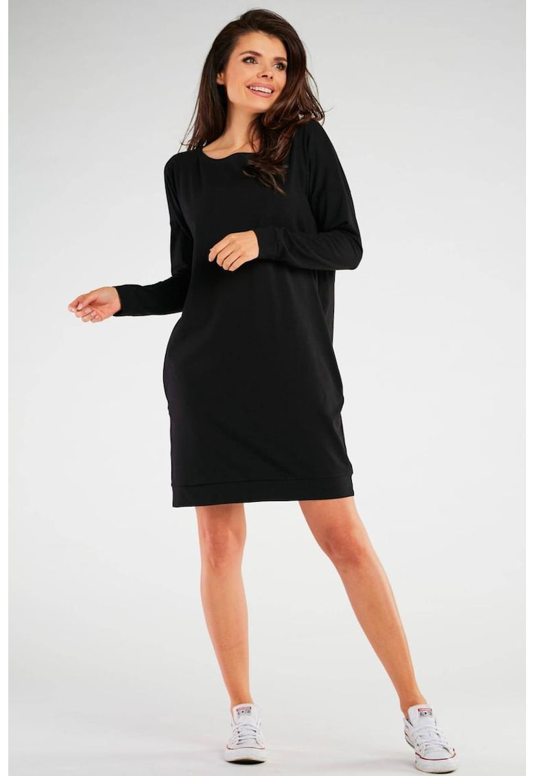 Rochie dama - Bumbac/Lycra - Negru Rochie dama - Bumbac/Lycra - Negru
