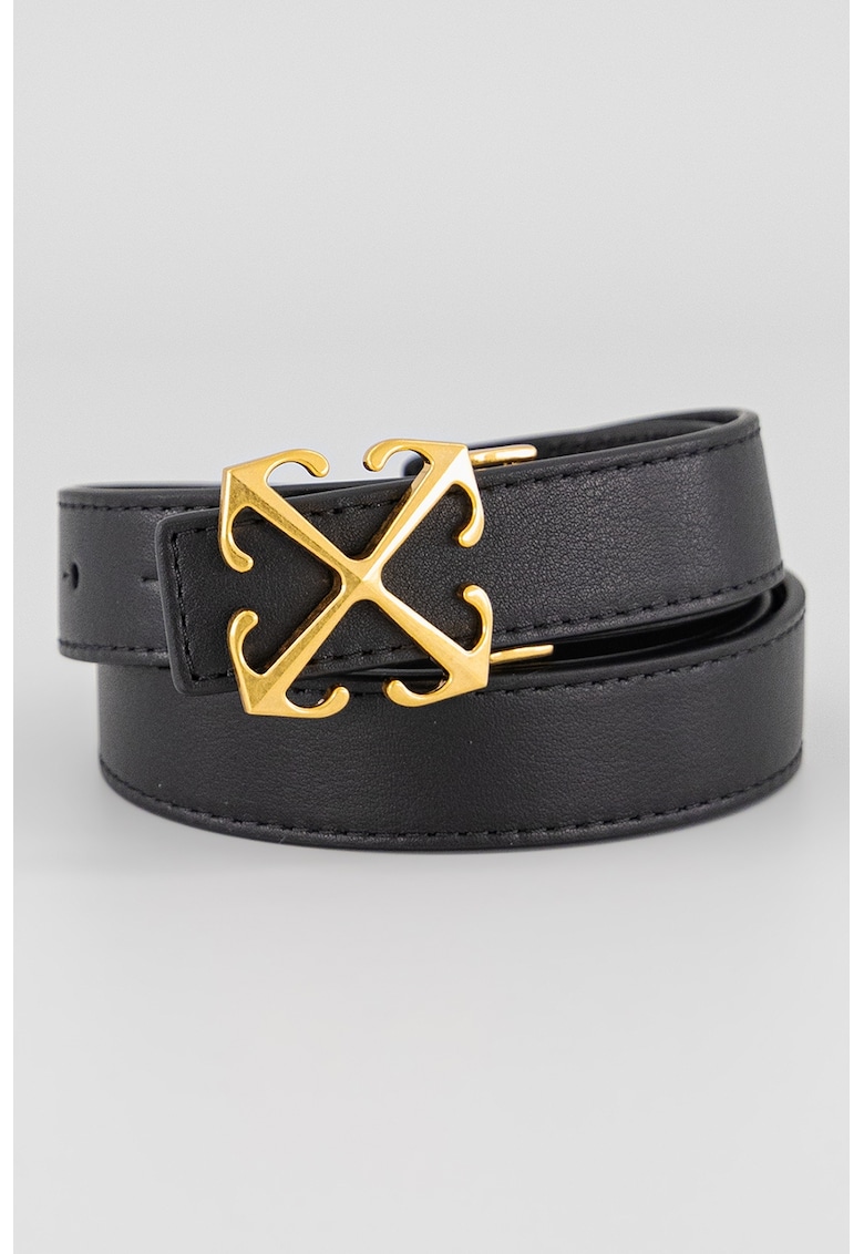 Curea de piele cu catarama cu logo Curea de piele cu catarama cu logo