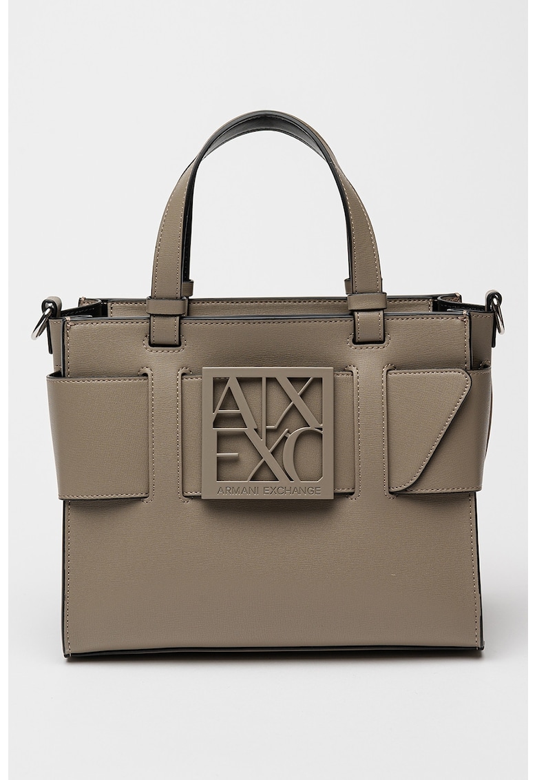 Geanta de piele ecologica cu aplicatie logo Susie