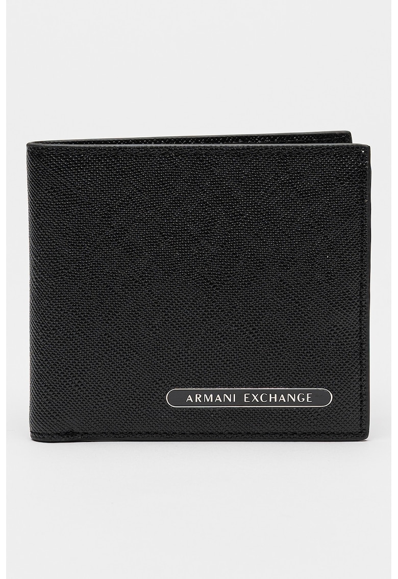 Portofel din piele Saffiano - Negru